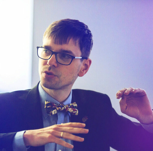 Man leading a meeting